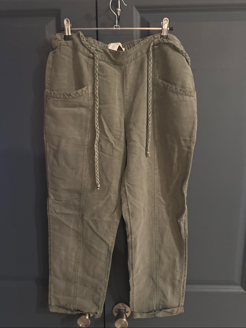 C&C California Olive Braided-Drawstring Joggers
